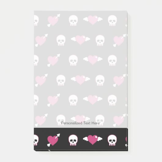 Skullen en harten post-it® notes (Voorkant)