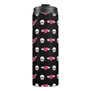 Skullen en harten thermosbeker