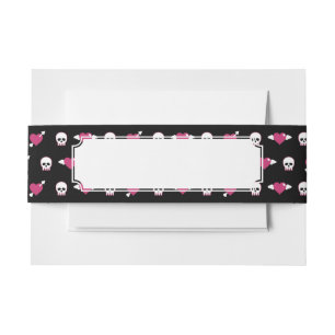 Skullen en harten uitnodigingen wikkel