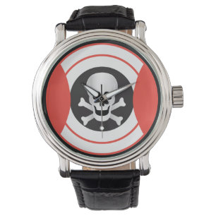 Skullen en kruisgraten horloge