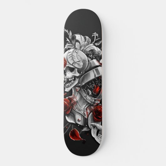 Skullen en Rozen Skateboard (Voorkant)