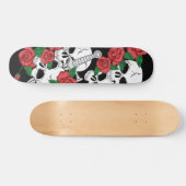 Skullen en Rozen Skateboard (Horizontaal)