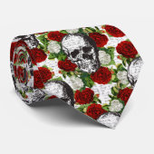 Skullen en Rozen Stropdas (Opgerold)