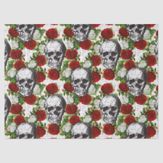 Skullen en Rozen Tissuepapier