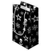 Skullen en Snowflakes Klein Cadeauzakje (Voorkant Gekanteld)