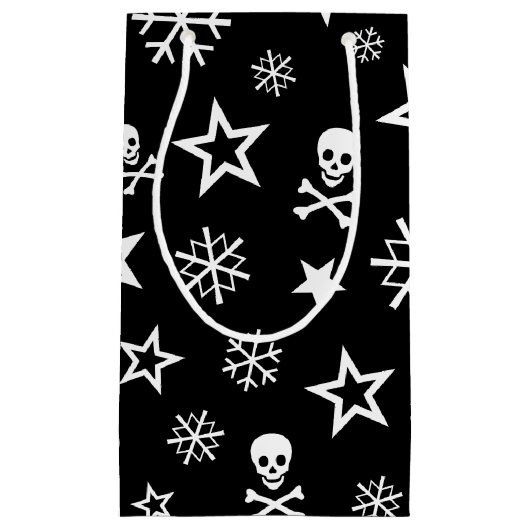 Skullen en Snowflakes Klein Cadeauzakje (Voorkant)