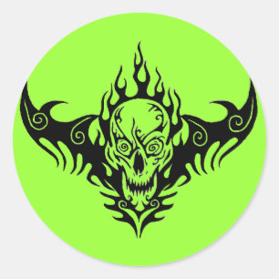 Skullfly Ronde Sticker