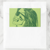 SkullGirl Rechthoekige Sticker (Tas)