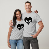 SkullHeart-Blk T-shirt (Unisex)