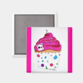 Skullie Cupcake Magnet Magneet (Voorkant / Achterkant)