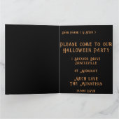 Skullington-illustratie Halloween-feestuitnodiging Kaart (Binnen)