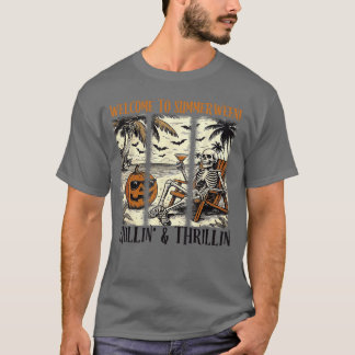 Skulll Zomer Welkom bij Summerween Skelet Zomer T-shirt