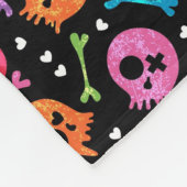 Skullpatroon 2 fleece deken (Hoek)