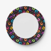 Skullpatroon 2 papieren bordje (Voorkant)