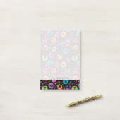 Skullpatroon 3 post-it® notes (Op bureau)