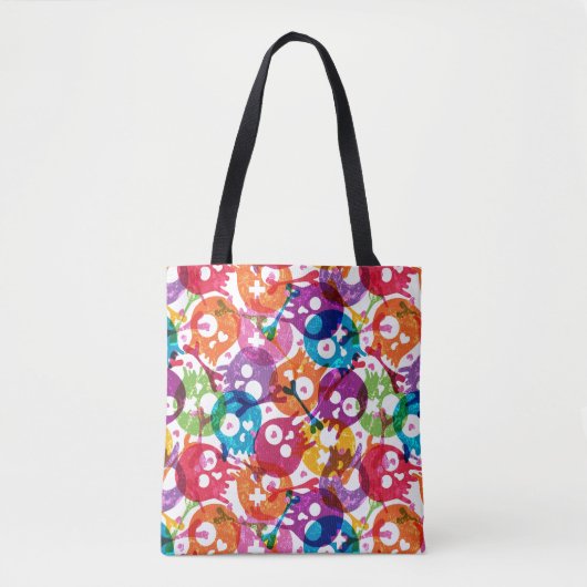 Skullpatroon 3 tote bag (Voorkant)