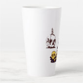 Skulls and Candles Illustration Set Latte Mok (Voorkant)