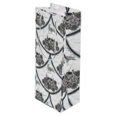 Skulls and Crows Wine Gift Bag Wijn Cadeautas (Voorkant Gekanteld)