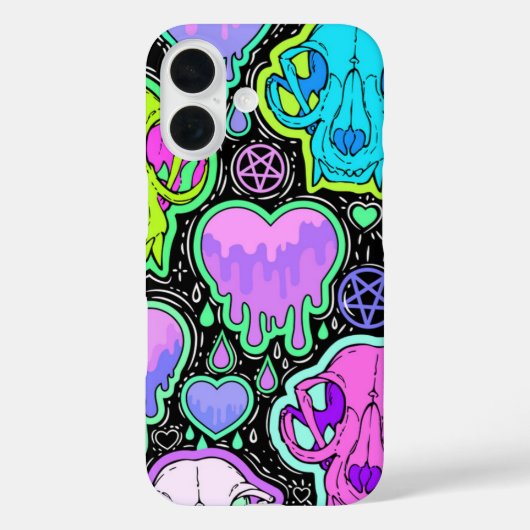 Skulls and hearts Case-Mate iPhone case (Achterkant)