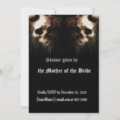 Skulls Artistisch Gotisch Vrijgezellenfeest Kaart (Achterkant)