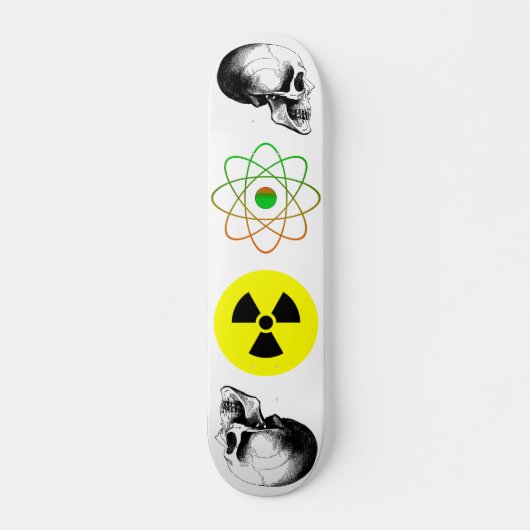 Skulls Atom Radiation Sign Skateboard (Voorkant)