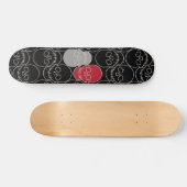 Skulls - Bat Black en Bone White Skateboard (Horizontaal)