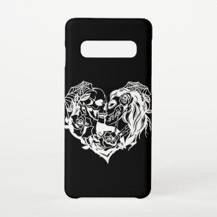 Skulls Black and White Sugar Skull Samsung Galaxy S10 Hoesje