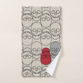 Skulls - Bone White en Bat Black Bad Handdoek (Handdoek)