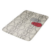 Skulls - Bone White en Bat Black Badmat (Gekanteld)