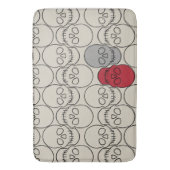 Skulls - Bone White en Bat Black Badmat (Voorkant Verticaal)