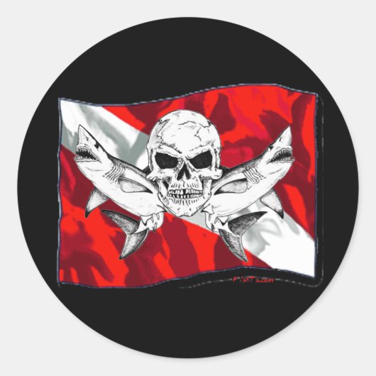 Skulls Collectie van DiversDen Ronde Sticker (Voorkant)