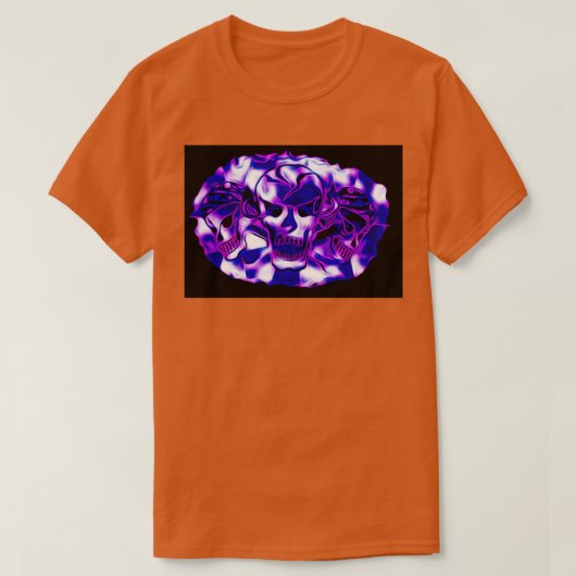 Skulls Color Purple T-shirt (Design voorkant)