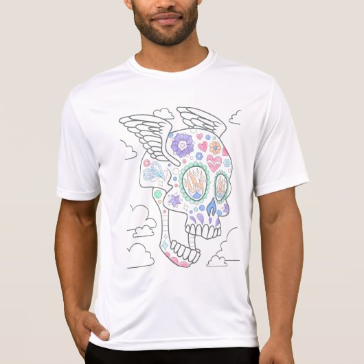 Skulls Colour Pencil IT8 Kleur T-shirt (Voorkant)