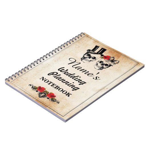 Skulls Cream Notebook Weddenschap Notitieboek (Linkerzijde)