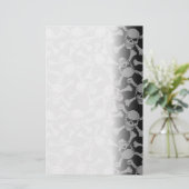 Skulls Crossbones Gothic Rock Pirate Briefpapier (Staand voorkant)