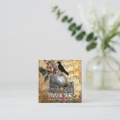 Skulls en Crow Dank je Logo Vierkante Visitekaartje (Staand voorkant)