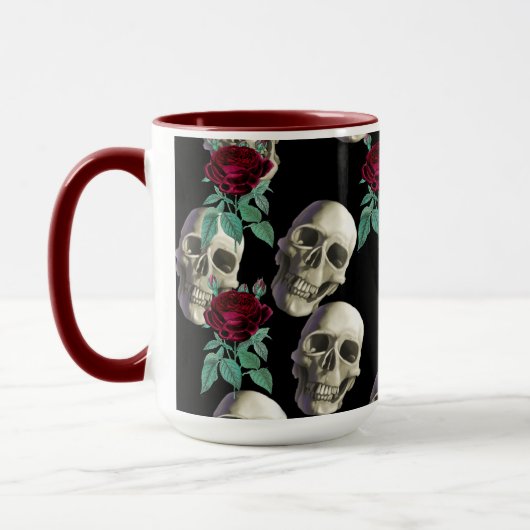 Skulls en Flowers Mok (Links)