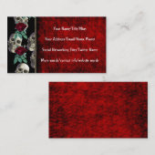 Skulls en Flowers Visitekaartje (Voorkant / Achterkant)