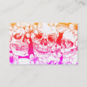 Skulls en Flowers Visitekaartje (Achterkant)