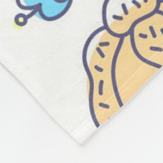 Skulls en harten fleece deken (Hoek)