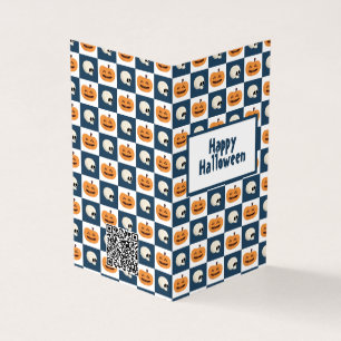 Skulls en pompoenen kaart