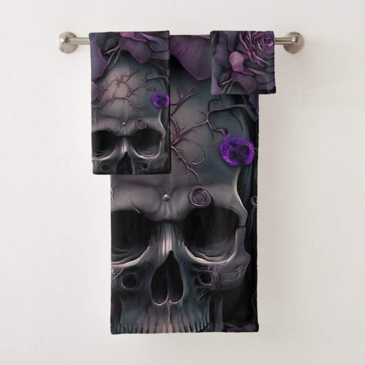 Skulls en Rozen Bad Handdoek (Insitu)