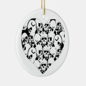 Skulls en Skulls Black Keramisch Ornament (Rechts)