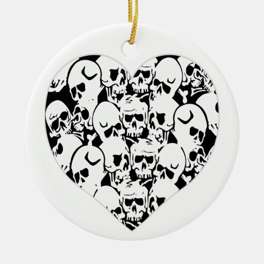 Skulls en Skulls Black Keramisch Ornament (Voorkant)