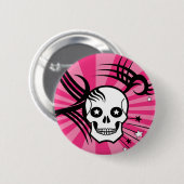 Skulls en sterren ronde button 5,7 cm (Voorkant /achterkant)