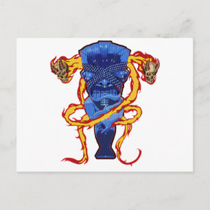 Skulls en Tikis Briefkaart
