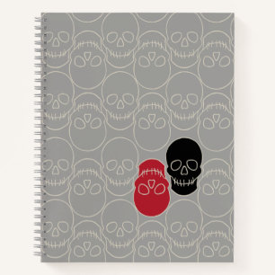 Skulls - Ghost Grey en Bone White Notitieboek