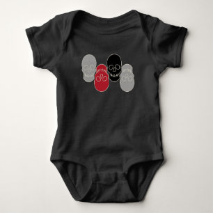 Skulls - Ghost Grey en Bone White Romper