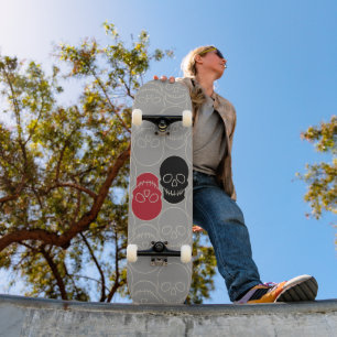 Skulls - Ghost Grey en Bone White Skateboard