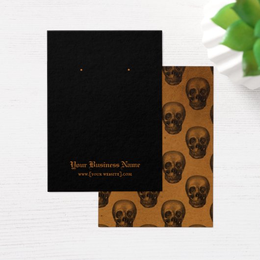 Skulls Gothic Halloween-verkenningskaart Visitekaartje (Bureau)